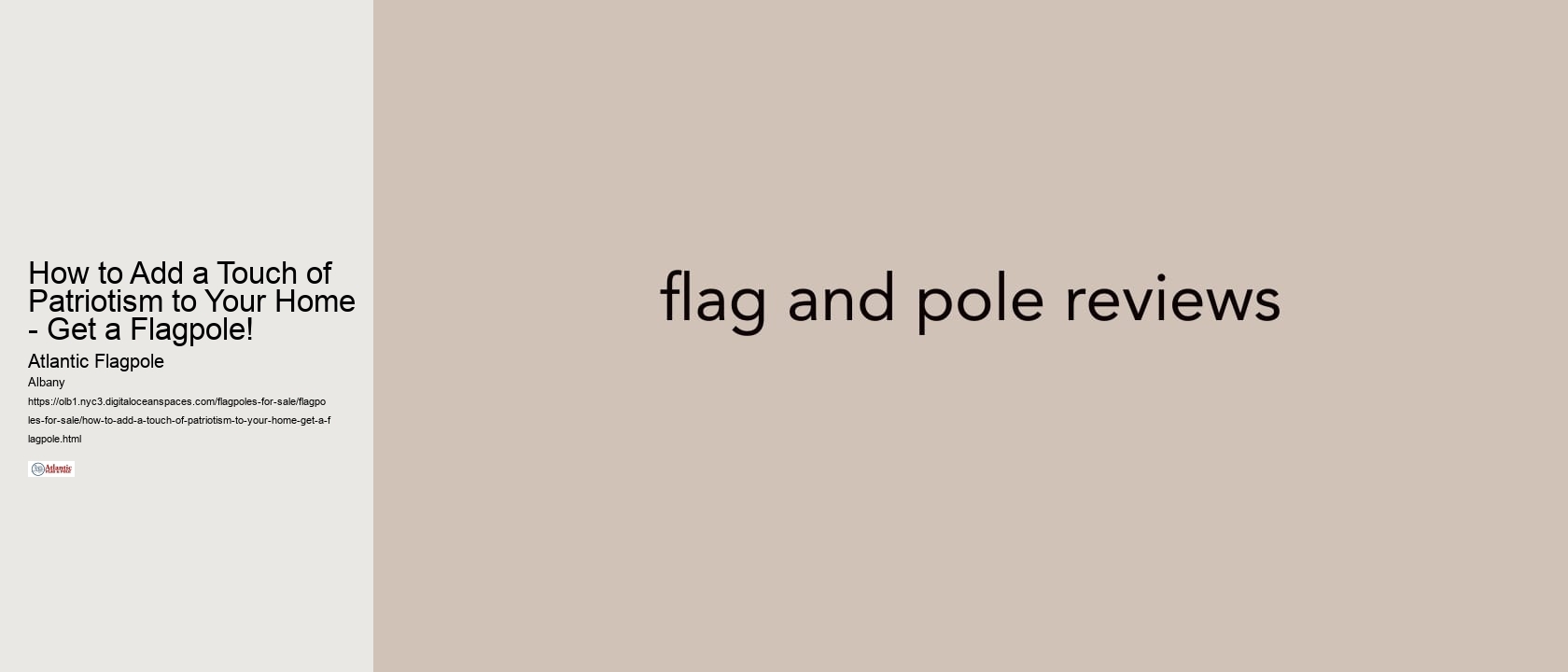 How to Add a Touch of Patriotism to Your Home - Get a Flagpole!