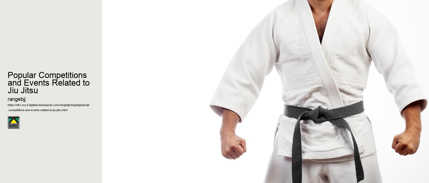 Popular Competitions and Events Related to Jiu Jitsu