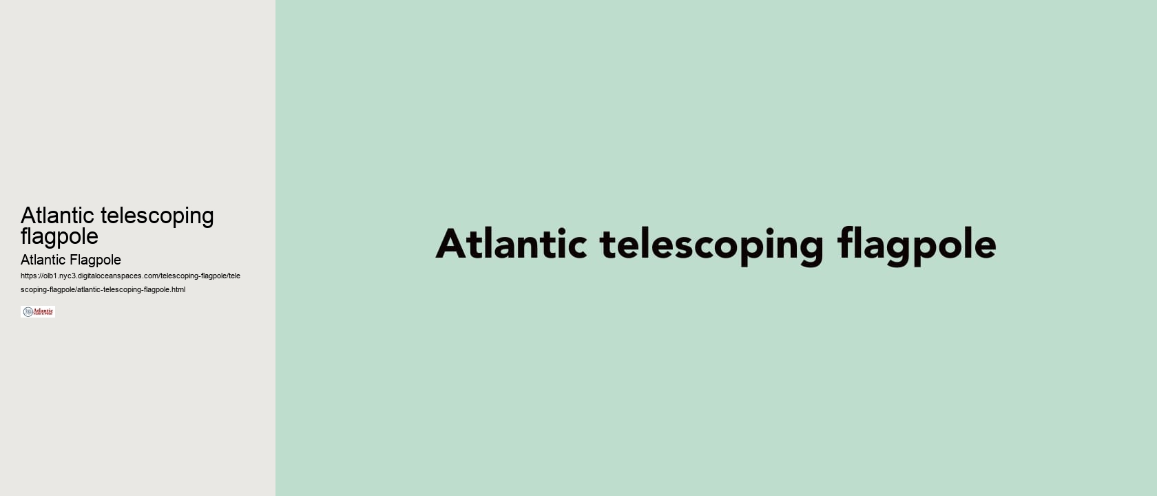 Atlantic telescoping flagpole
