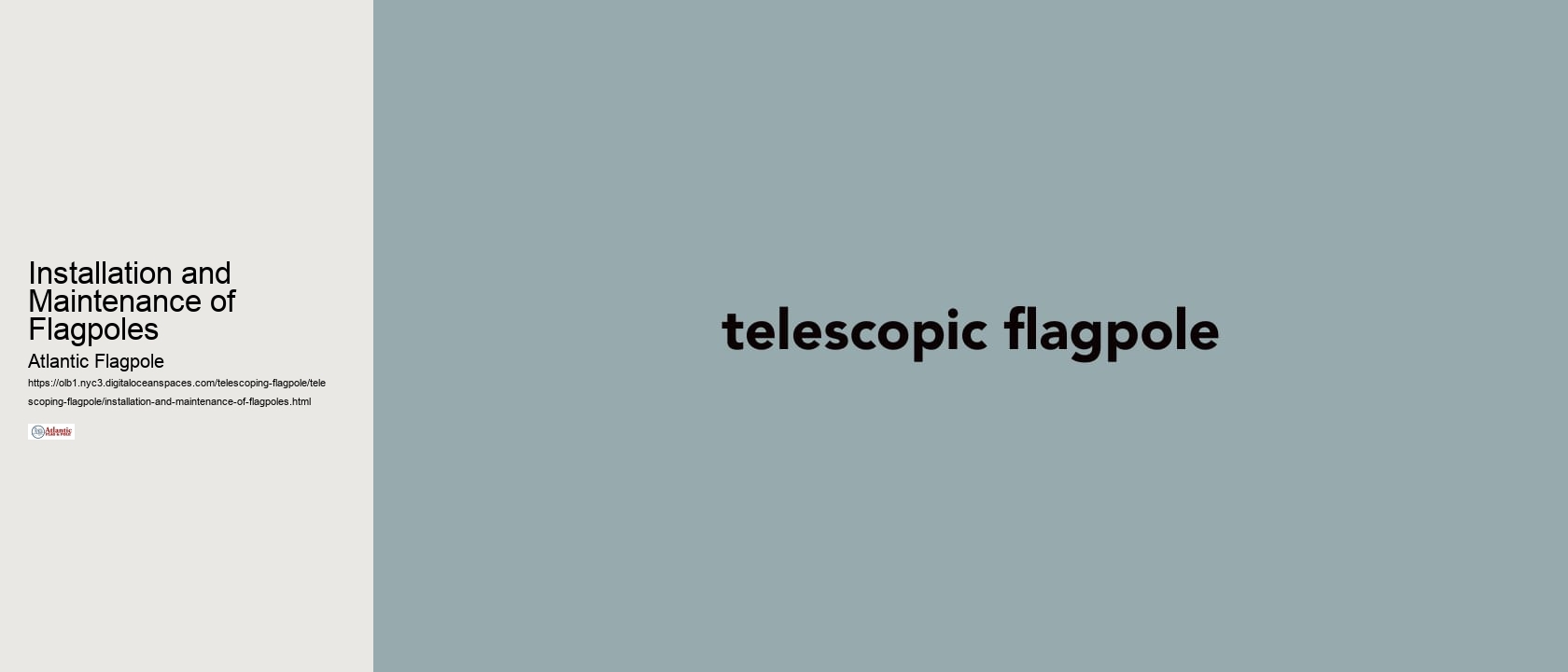 Installation and Maintenance of Flagpoles