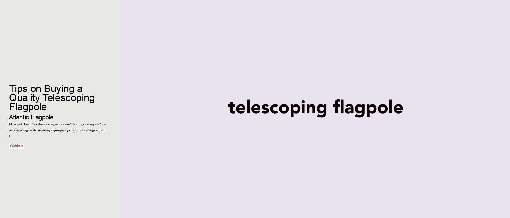 Tips on Buying a Quality Telescoping Flagpole